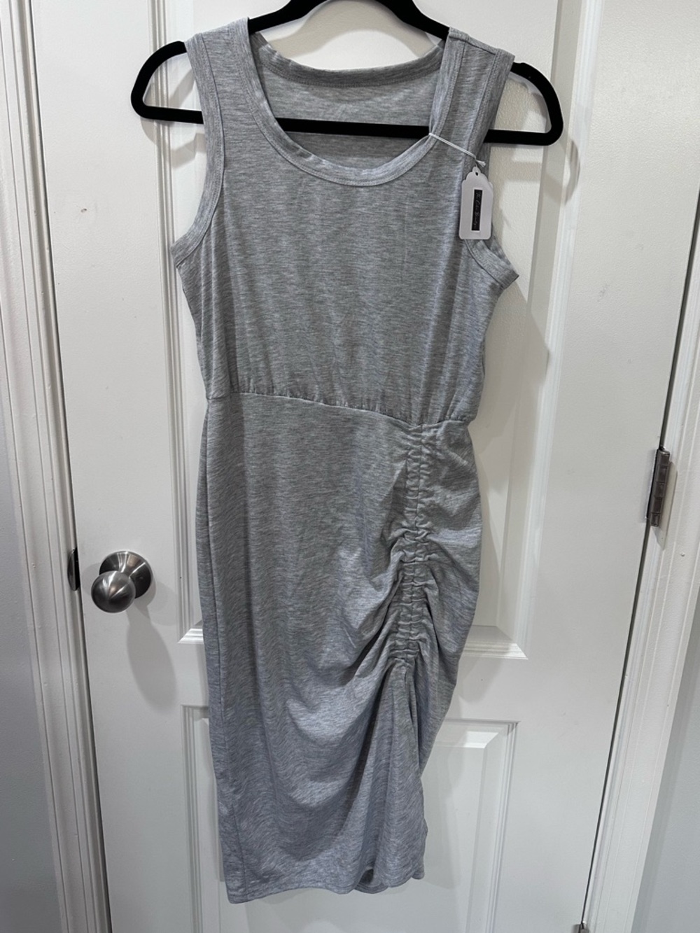 Light Gray Stretch Cinch Dress